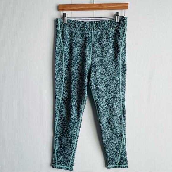 Ivory Ella floral patterned yoga pants size large blue and green flower print - Picture 4 of 11
